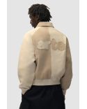 VESTE MULTI CUIR CRÈME