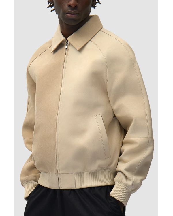 VESTE MULTI CUIR CRÈME