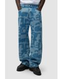 DENIM ALLOVER PANTS RAW DENIM