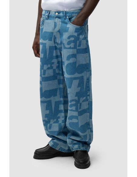 DENIM ALLOVER PANTS RAW DENIM