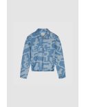 DENIM ALLOVER JACKET RAW DENIM