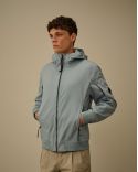 HOODED JACKET C.P SHELL-R BLUE SILVER