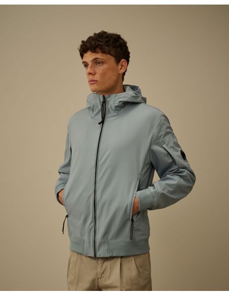 VESTE A CAPUCHE C.P SHELL-R BLEU ARGENTE