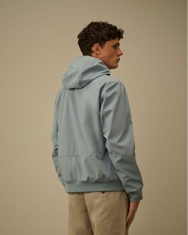 HOODED JACKET C.P SHELL-R BLUE SILVER 2