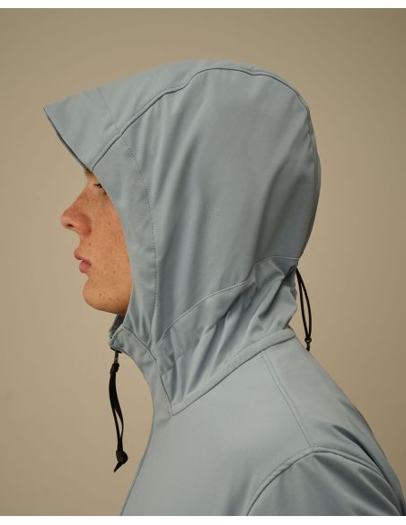 HOODED JACKET C.P SHELL-R BLUE SILVER