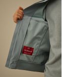 HOODED JACKET C.P SHELL-R BLUE SILVER