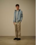 HOODED JACKET C.P SHELL-R BLUE SILVER