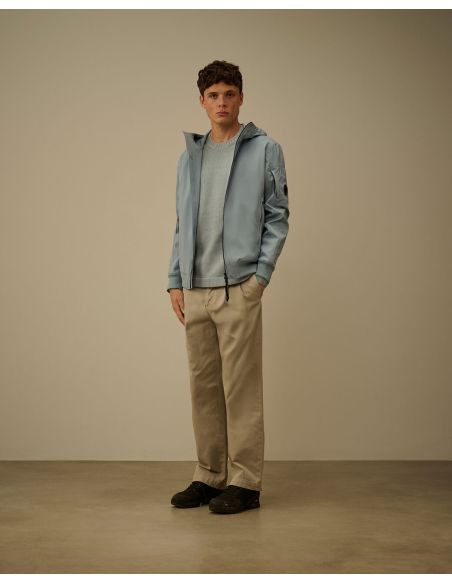 VESTE A CAPUCHE C.P SHELL-R BLEU ARGENTE