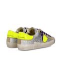 PRSX WOMEN'S SILVER AND NEON YELLOW SNEAKERS