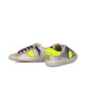 SNEAKERS PRSX FEMME ARGENT ET JAUNE FLUO