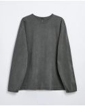 HEAVY JERSEY LS SWEAT FADED BLACK