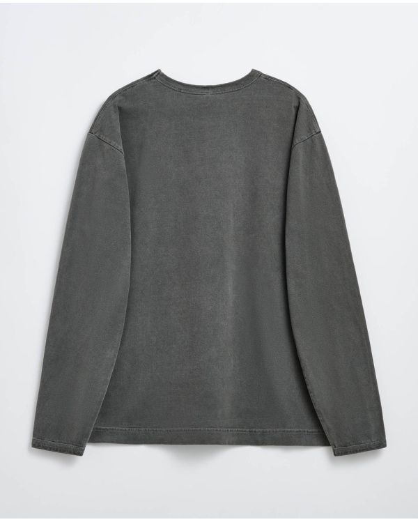 HEAVY JERSEY LS SWEAT FADED BLACK 2