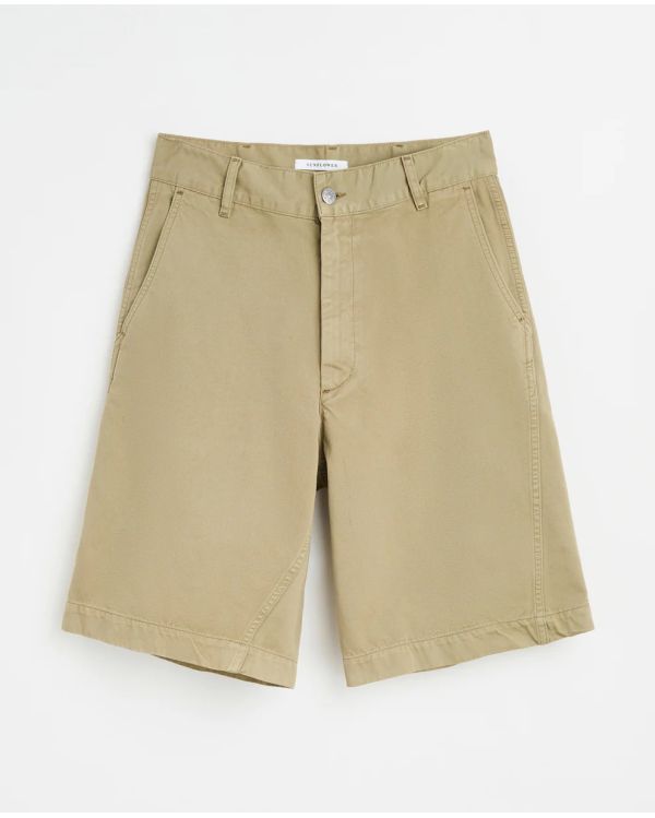 WIDE TWIST CHINO SHORTS KHAKI