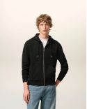 HOODIE ZIPPÉ AMI DE COEUR ROUGE EN COTON NOIR