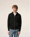COTTON ZIP-UP HOODIE AMI DE COEUR RED / BLACK