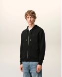 HOODIE ZIPPÉ AMI DE COEUR ROUGE EN COTON NOIR