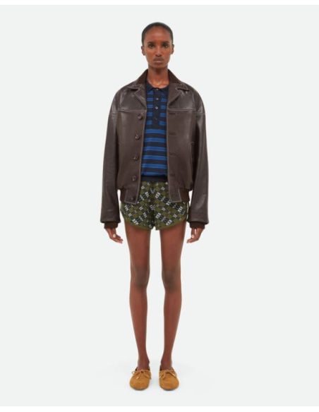 TIME LEATHER JACKET DARK BROWN