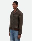 TIME LEATHER JACKET DARK BROWN