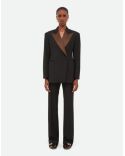 SUITE TUXEDO JACKET BLACK / BROWN