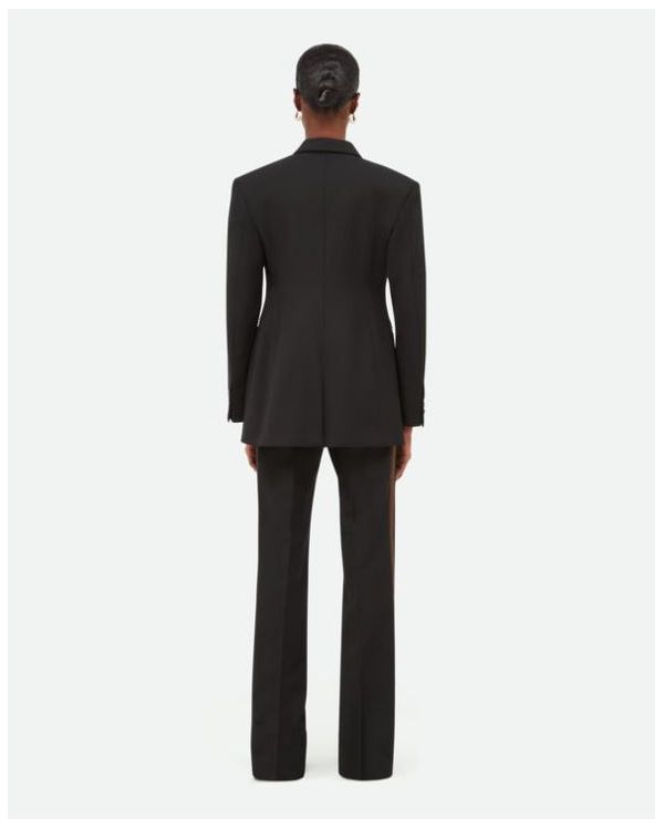VESTE DE COSTUME TUXEDO NOIR / MARRON