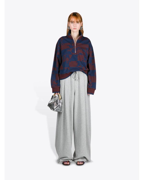 PANTALON DE SURVETEMENT AMPLE GRIS CHINE