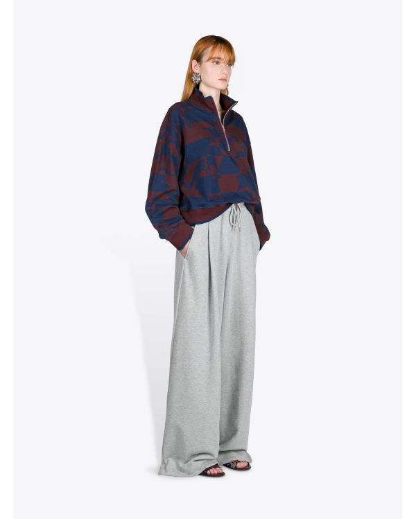 PANTALON DE SURVETEMENT AMPLE GRIS CHINE 2
