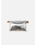 THE SILVER ROUND SQUARE POUCH