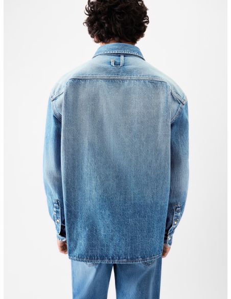 LE CHEMISE DE-NIMES SIMON BLEU/TABAC