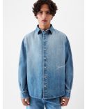 THE NIMES SIMON SHIRT BLUE/TABAC