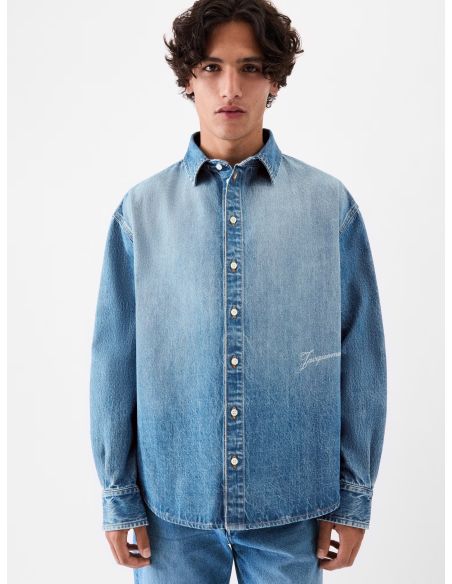 LE CHEMISE DE-NIMES SIMON BLEU/TABAC