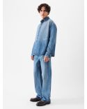 THE NIMES SIMON SHIRT BLUE/TABAC