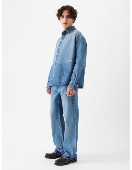 LE CHEMISE DE-NIMES SIMON BLEU/TABAC