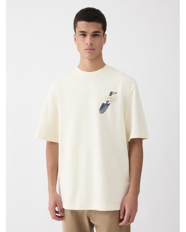 LE TSHIRT PELLE BLANC CASSE
