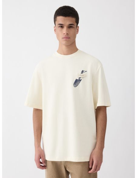 LE TSHIRT PELLE BLANC CASSE