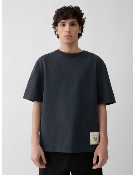 THE TORNEO SHORT-SLEEVED T-SHIRT WITH ROSEMARY LABEL IN DARK BLUE