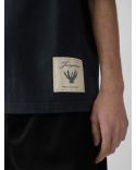 THE TORNEO SHORT-SLEEVED T-SHIRT WITH ROSEMARY LABEL IN DARK BLUE