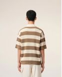 POLO MANCHES COURTES AMI DE COEUR EN COTON BLANC CRÈME / BEIGE TAUPE