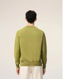 PULL COL ROND AMI DE COEUR EN LAINE VERT MATCHA / NOIR