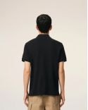 POLO MANCHES COURTES AMI DE COEUR EN COTON NOIR / BLANC CRÈME