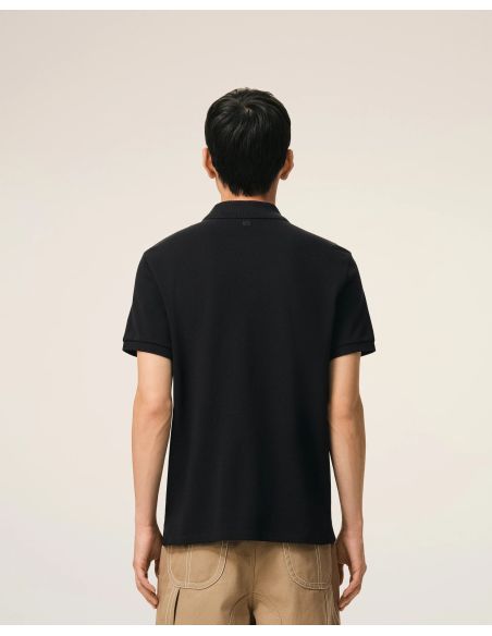 POLO MANCHES COURTES AMI DE COEUR EN COTON NOIR / BLANC CRÈME