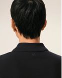 SHORT-SLEEVES POLO SHIRT AMI DE COEUR IN COTTON BLACK / CREAM WHITE