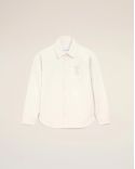 CROCHET OVERSHIRT AMI DE COEUR CREAM WHITE