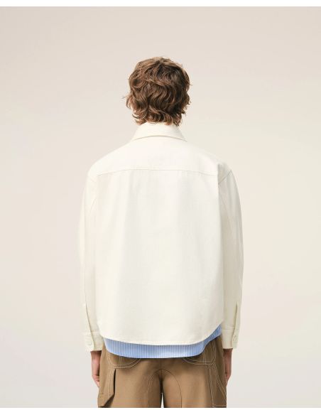 CROCHET OVERSHIRT AMI DE COEUR CREAM WHITE