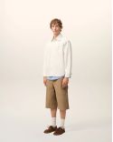 CROCHET OVERSHIRT AMI DE COEUR CREAM WHITE