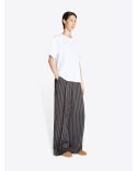 PANTALON A PLIS LARGES BLEU MARINE