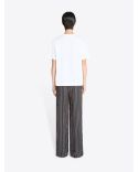 NAVY BLUE WIDE-PLEATED TROUSERS
