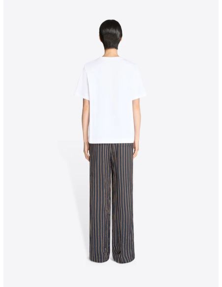 PANTALON A PLIS LARGES BLEU MARINE