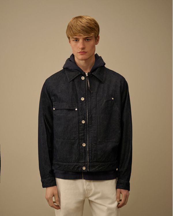 DARK INDIGO BLUE DENIM JACKET 3/1