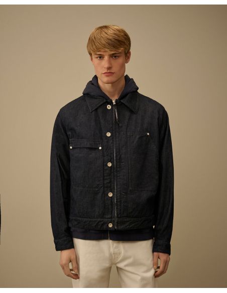 DARK INDIGO BLUE DENIM JACKET 3/1