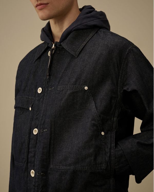 DARK INDIGO BLUE DENIM JACKET 3/1